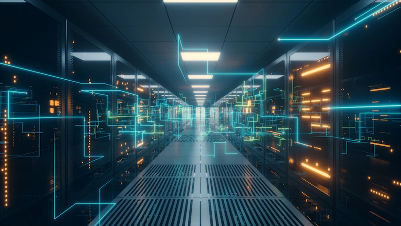 digital-information-travels-through-fiber-optic-cables-through-network-data-servers-glass-panels-server-room-data-center